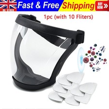 Head Cover Anti-fog Full Face Shield Super Protective Transparent Safety Mask UK