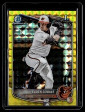 2025 Bowman Draft #BDC-63 Caden Bodine Chrome Yellow Geometric /75