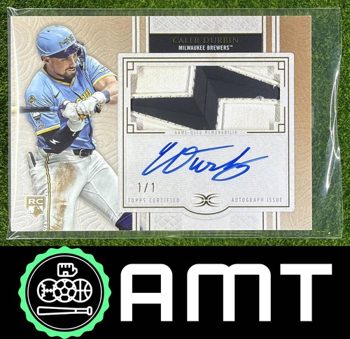 Caleb Durbin 2025 Topps Definitive 1/1 Auto First Batting Glove Gold Patch RC