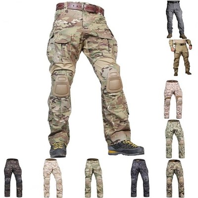 G3 Tactical pants Combat camouflage Trousers Knee Pads Man Protection Outdoors ^
