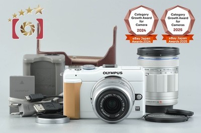 ''Count 5,615'' Olympus PEN Lite E-PL1s White 12.3 MP 14-42 40-150 Lenses