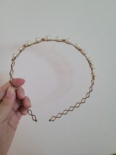 White pearl headband for girls and women