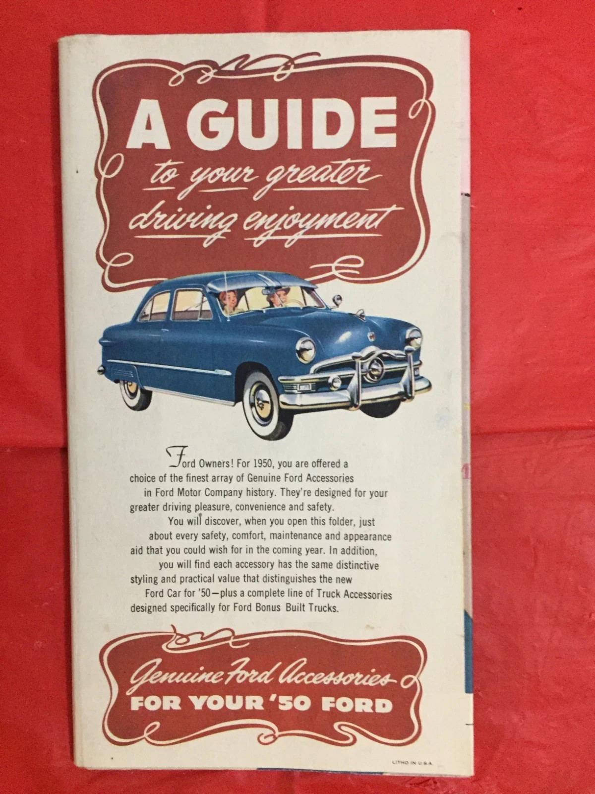 1950 FORD "GENUINE ACCESSORIES" Car & Truck Sales Brochure - Original