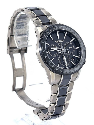 SEIKO ASTRON SBXC011 5X53-0AD0 Solar GPS Black Dial Titanium Men's Watch - Picture 2 of 10