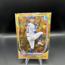 2025 Bowman Chrome Sapphire Shota Imanaga🔥Gold Refractor #21/50 Cubs
