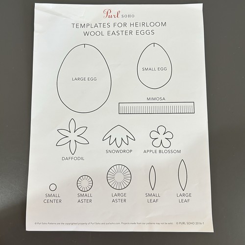 Purl Soho Heirloom Wool Easter Eggs Sewing Kit Craft Embroidery Applique +Extras - Picture 8 of 13
