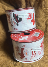 Snowman Christmas Wired Edge Ribbon - 2.5  x 30 Ft Christmas Craft