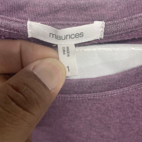 Maurices Pullover Damen Übergröße 1 Lila Pulli Langarm Cold Shoulder  - Bild 2 von 7