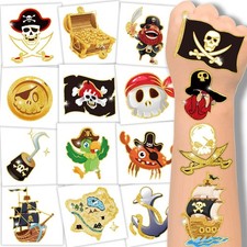 winthrop Pirate Glitter Temporary Tattoos