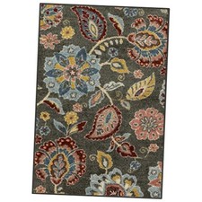 Gardena Floral Area Rugs – Made in USA – Washable, Non Slip Indoor Carpet for