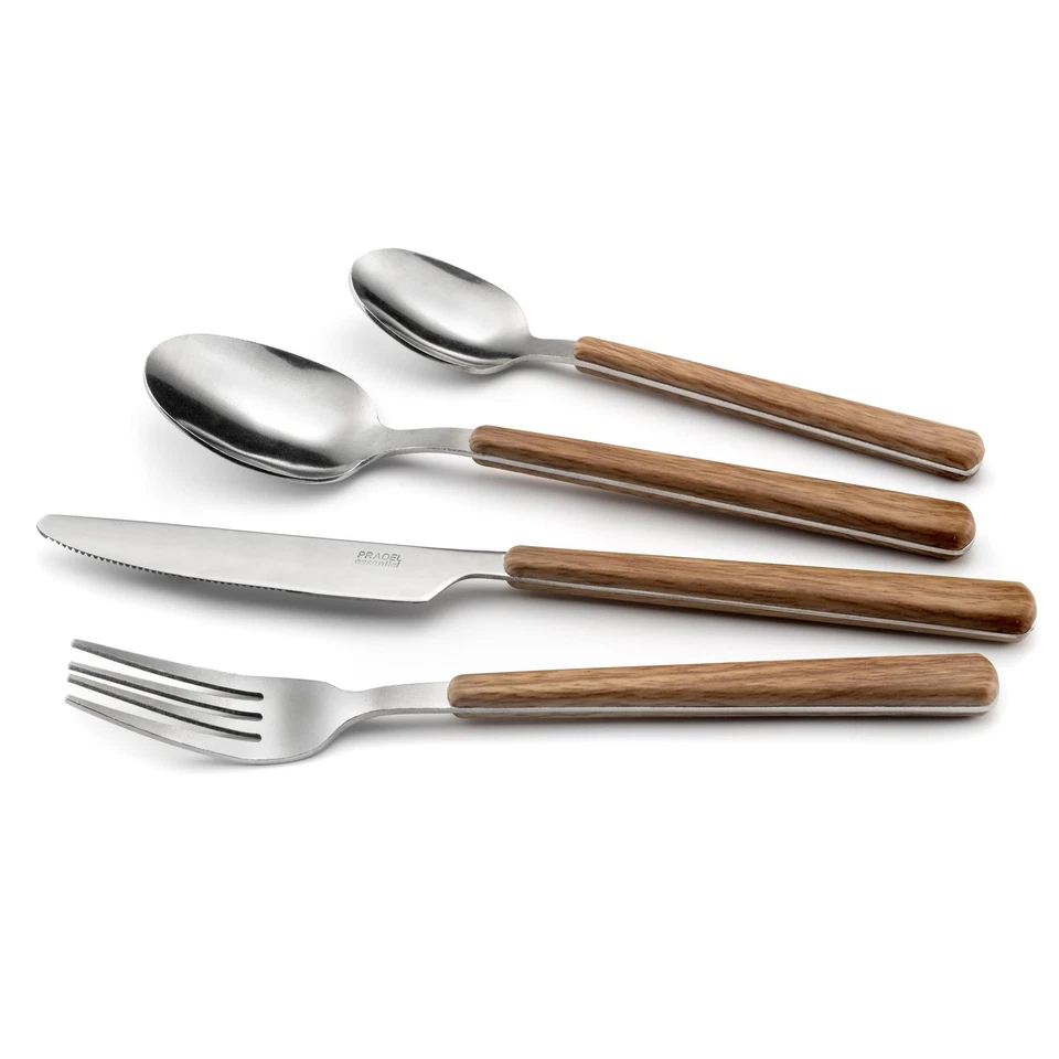 Amefa Bosquet BesteckSet, 24teilig, Edelstahl 18/0, Holzgriff, spülmaschineng... - Bild 4 von 4