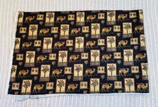 Mill Creek Fabrics Screen Print Zepel Upholstery Fabric 1 Yds. Black/Palms/Camel