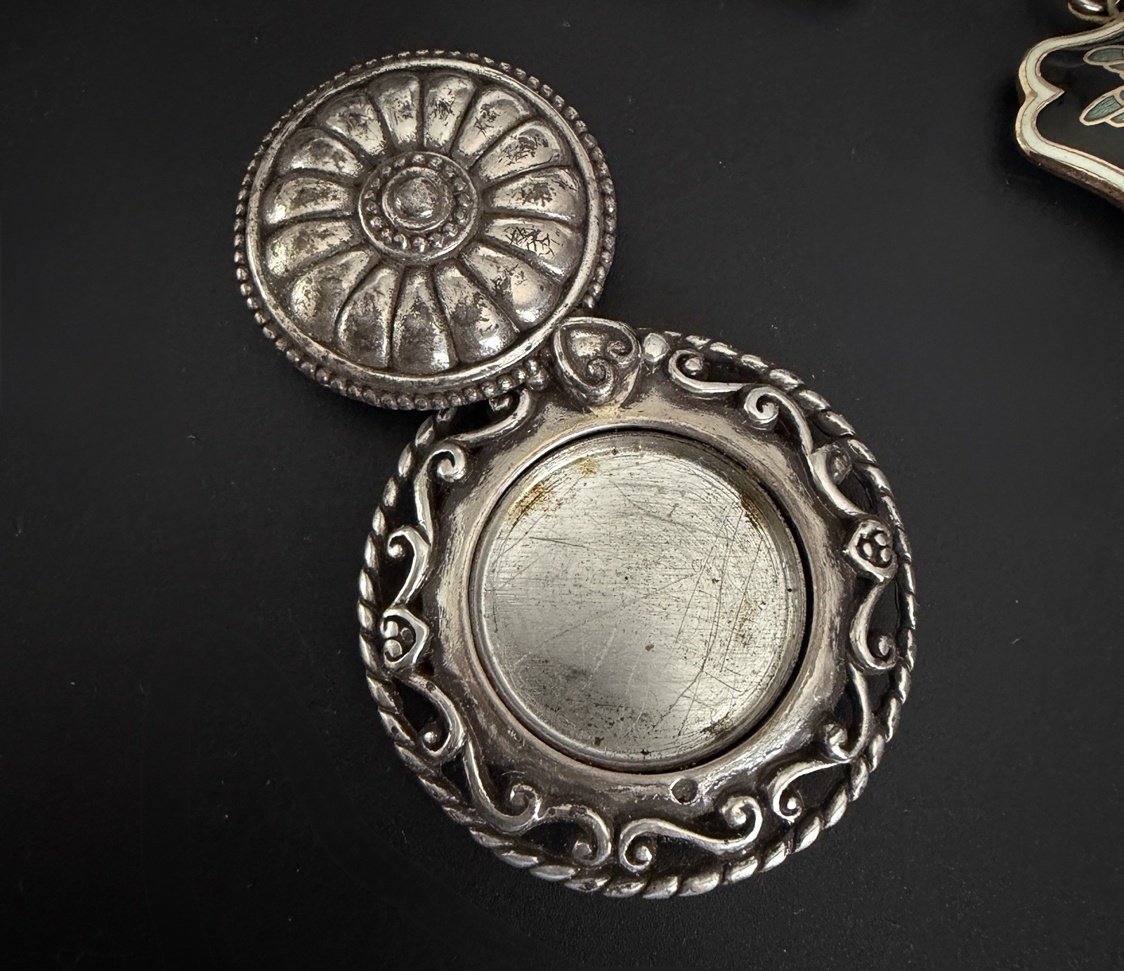 Vintage Brighton Empty Solid Perfume Locket Avon … - image 12