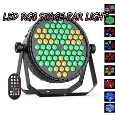 72 LED RGB Par Can Light Strobe DMX512 Sound Active Auto Mode W/ Remote 50000h