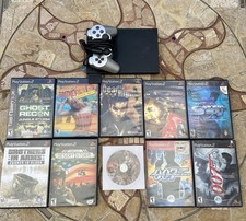 Sony PlayStation 2 PS2 Slim Console Bundle w/ 9 Games, 1 Controller – Tested