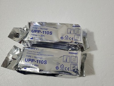 Sony UPP-110S Black & White Type 1 Thermal Print Paper 110mm x 20m - Lot 2 Rolls