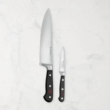 Wüsthof Classic Chef's Paring Knives, Set of 2, Black Handle
