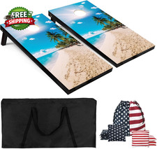 Cornhole Board Set 4X2 Regulation Size Cornhole Set with Carrying Bags 8 Bean