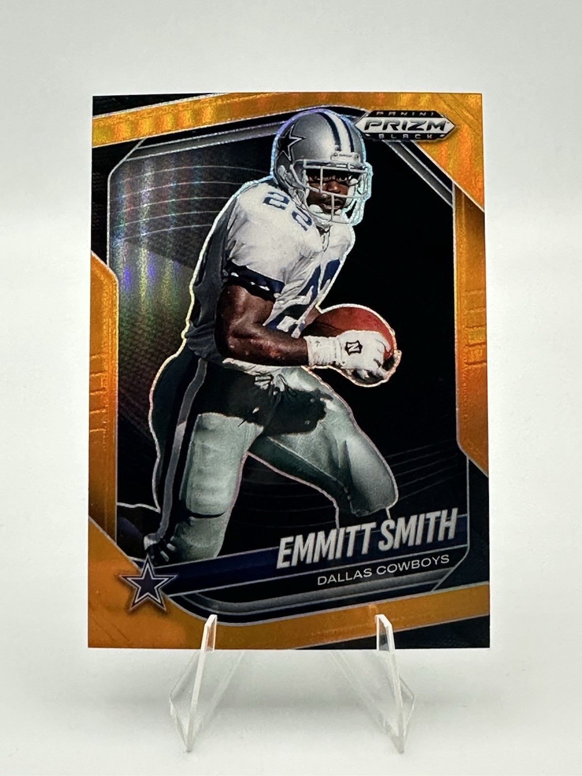 Emmit Smith 2025 Panini Prizm Black Orange Prizm 44/49 Dallas Cowboys
