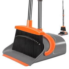 Broom and Dustpan Set for Home, Broom and Dustpan Combo for Office, Long Hand...