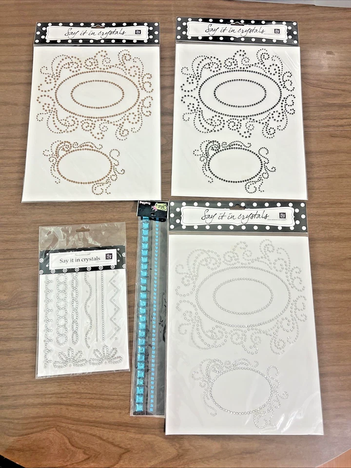 30 bordes adhesivos Heidi Swapp Bling estrás, marcos, círculos palabras cumpleaños Foto 2 de 4