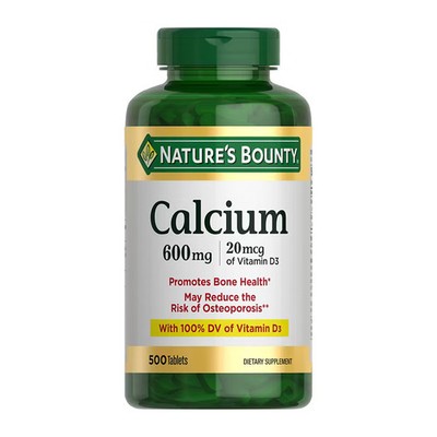 Natures Bounty Calcium 600 mg with Vitamin D3 500 Tablets   EXP-08/27