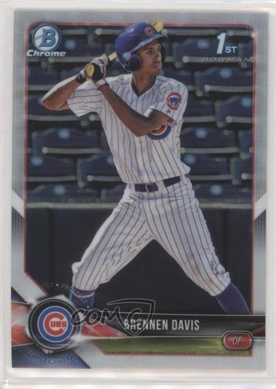 2018 Bowman Draft Chrome Refractor Brennen Davis #BDC-47 3x7