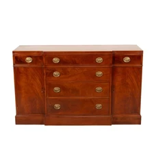 Baker Furniture Historic Charleston 4-Door Buffet; Mahogany Veneers & Inlay