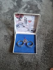 Two Lovely Cavalier Silver Plate Napkin Rings In Original Box