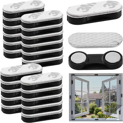 24 Stück Fliegengitter Clips,Magnete für Fliegengitter Befestigung,Selbstklebend