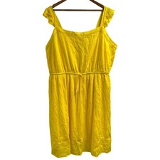 LOFT by Ann Taylor Yellow Sundress Ruffle Trim 26 Plus Size