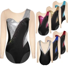 Women Bodysuit Rompers Jumpsuit Skating Dancewear Shows One Piece Workout Yoga