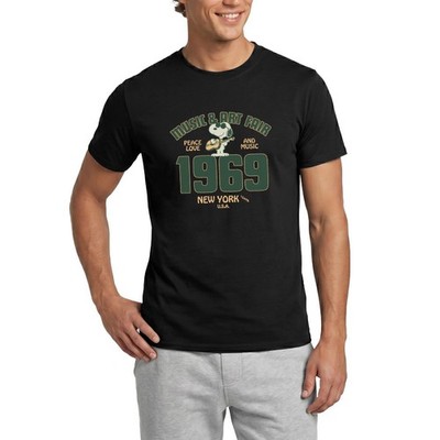 Peanuts Snoopy Peace Love Music 1969 Männer T-Shirt