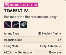 ARC RAIDERS x5 Tempest IV Best Attachments - Max Durability