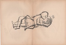 Massimo Campigli - Abbraccio - Litografia, 1955