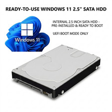 Internal HDD SATA 2.5" 320GB Hard Drive with Windows 11 Pro Installed Tested ✅