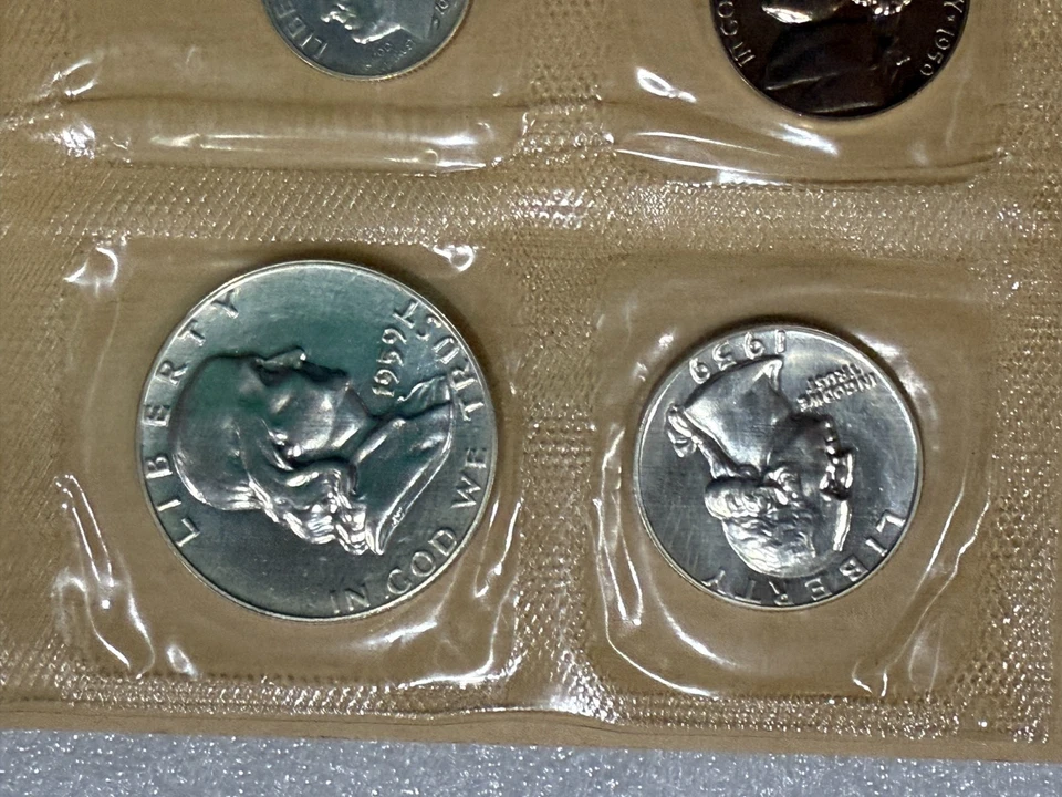 1959 U.S. Silver Proof Set, Complete 5-Coin Set, Original Packaging (9A) - Image 3 of 4