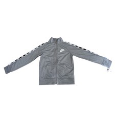 Nike Boys Grey Logo Tape Track Jacket Full Zip Size 5