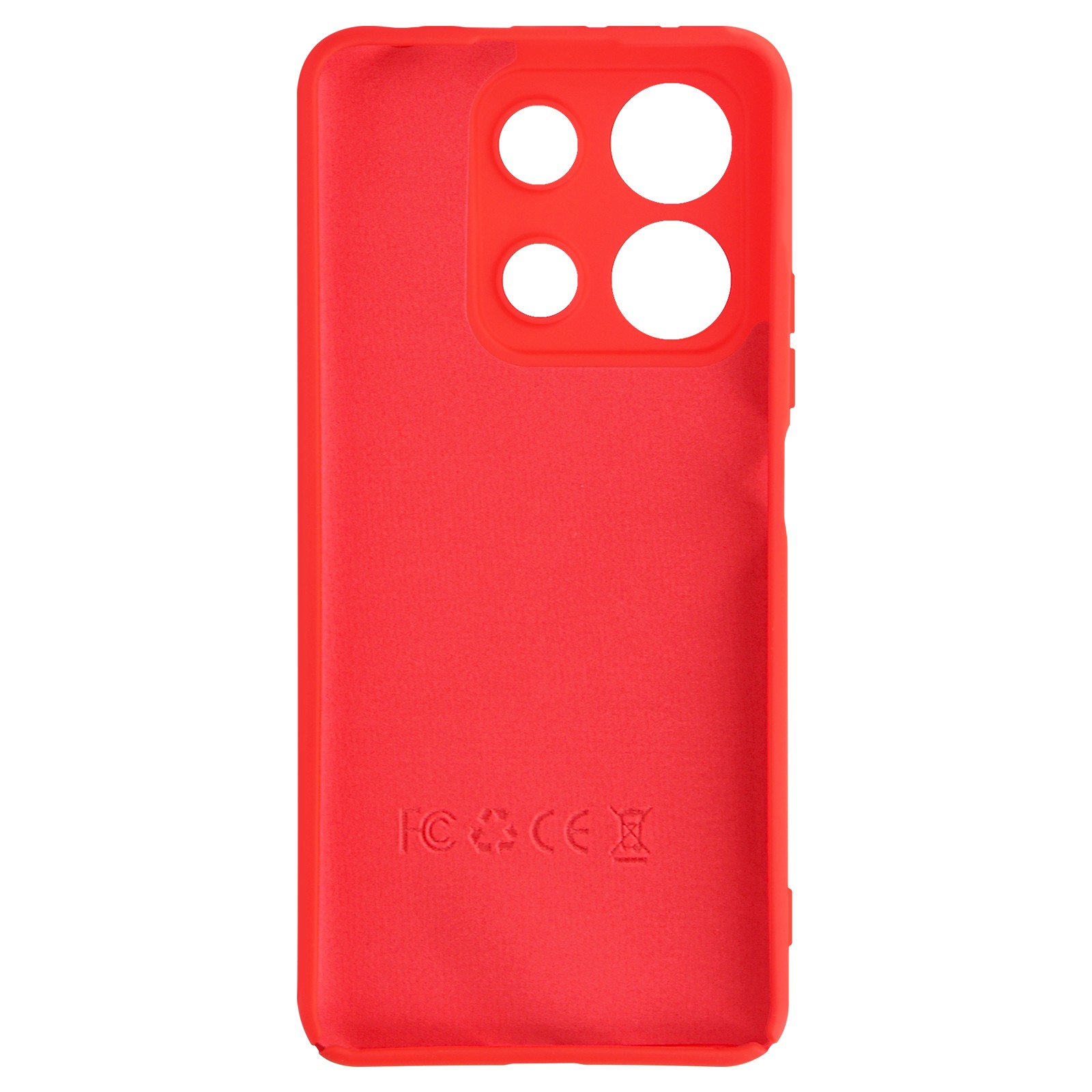 Coque antichoc pour Redmi Note 13 5G avec surface soft touch rouge - 2