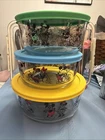 PYREX Glass Storage Bowls Set w/Lid 6 Pc-Disney Mickey & Minnie Mouse & Friends