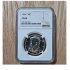 1964 Kennedy Half Dollar NGC PF 68 Proof Silver Coin - Plus Free Gold