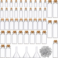 45 Pcs Small Mini Glass Bottles with Cork Stoppers Small Glass Jars with Lids Ti