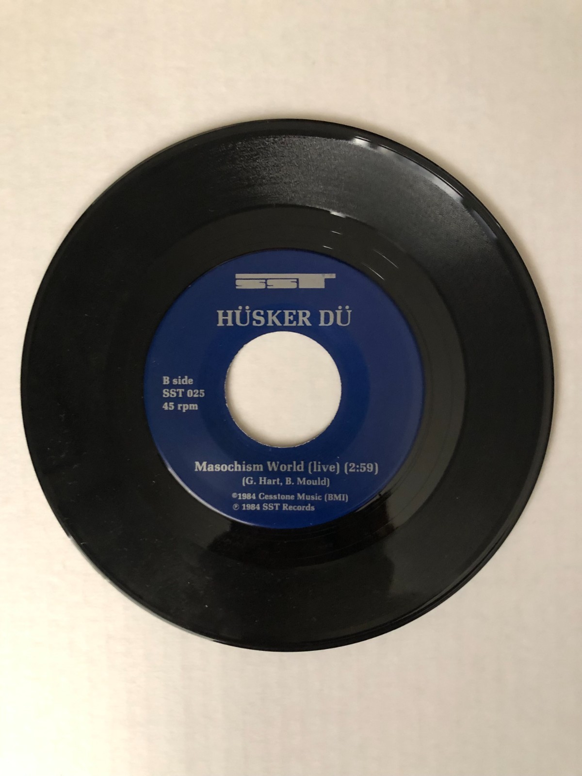 HUSKER DU Lot of 2 vinyl 45 - Makes No Sense At All/Eight Miles High P/S EX!