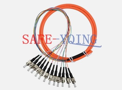 12 Fibers 1.5 Meter ST UPC OM1 62.5/125 Multi Mode Bundles Optical Fiber Pigtail