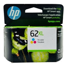 Genuine HP 62XL Tri-Color Ink Cartridge C2P07AN EXP 2025 Sealed Box
