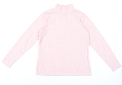 Dunnes Damen Dusty Pink Mock Neck Langarm Strick Top Gr. M