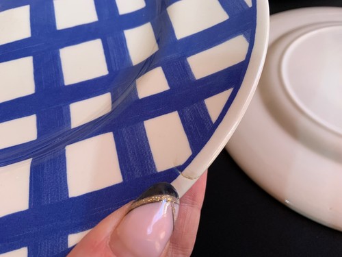 John Tams Blue Criss Cross pattern tableware replacement's, Plates & Bowls 9pcs - Picture 12 of 15