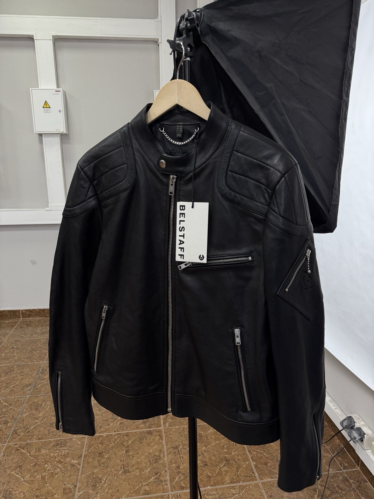 ❗️NEW 🇬🇧 Belstaff Lamb Leather Jacket 104761 T Racer Size UK 40, US 40, IT 50