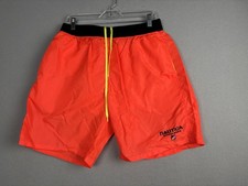 Nautica Shorts Mens Large Orange Swim Trunks Mesh Lined Drawstring Summer Sports