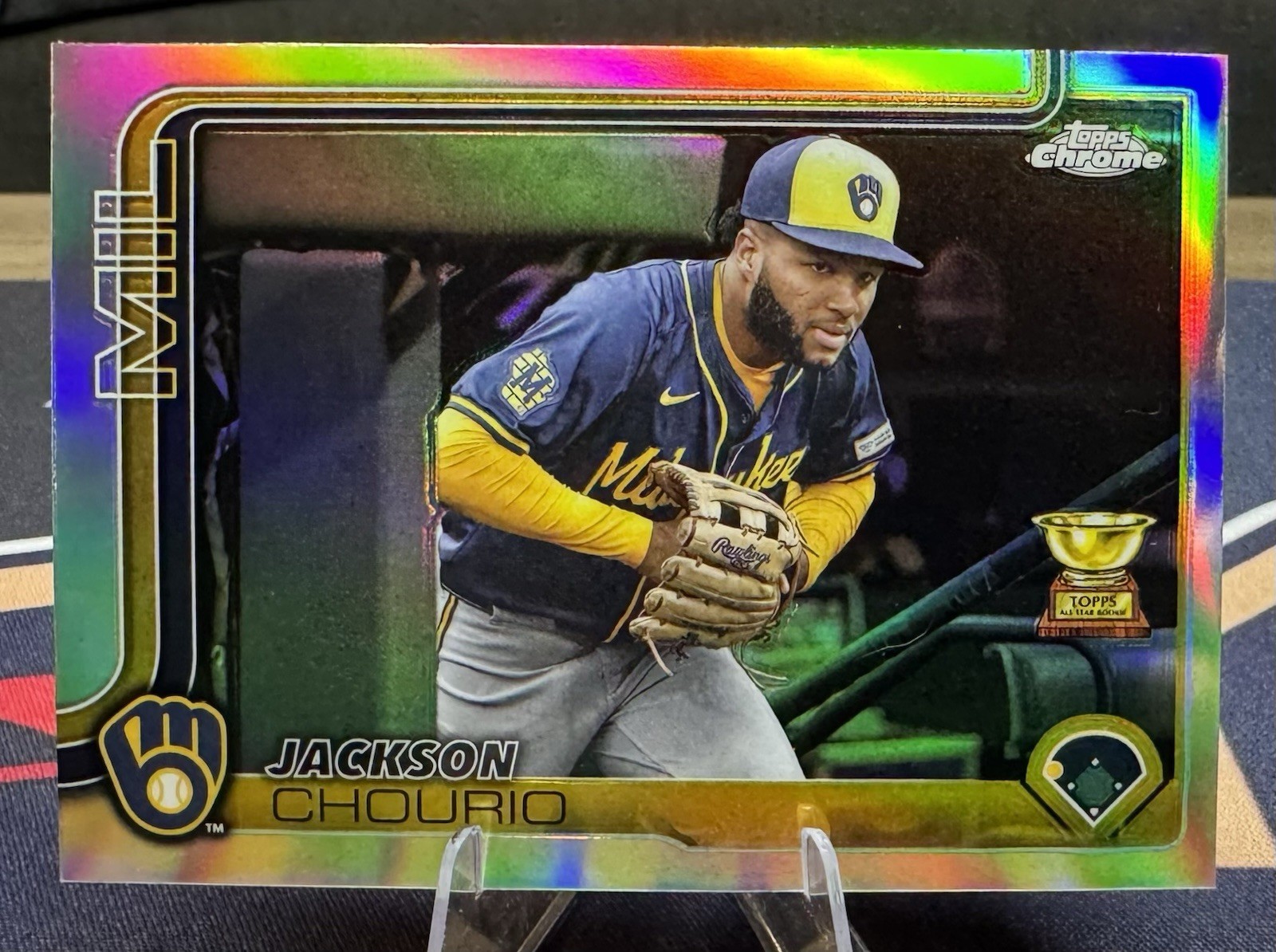 2025 Topps Chrome Baseball -#262 Jackson Chourio Image Variation SP - Brewers